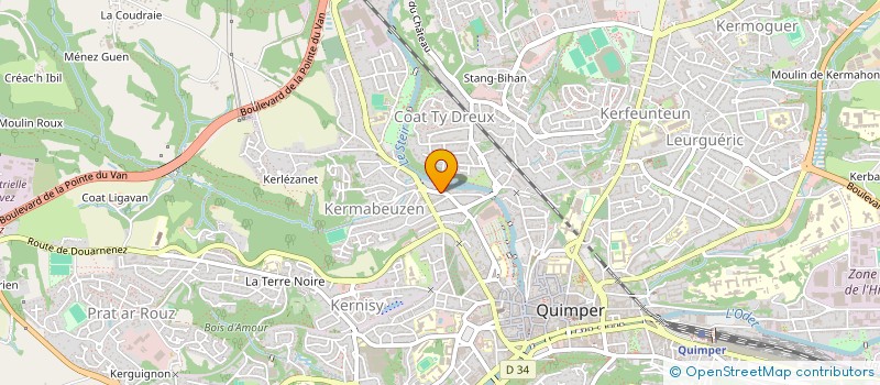 localisation de l'entreprise SCI LA DEFENSE à QUIMPER