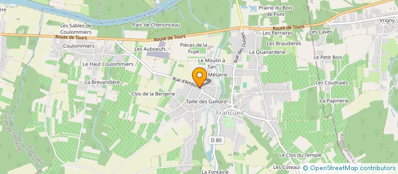 localisation de l'entreprise SCI LA DENT DU CHAT à LA CROIX-EN-TOURAINE