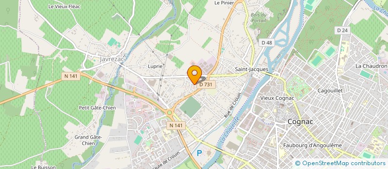 localisation de l'entreprise SCI LA DERMALI à COGNAC