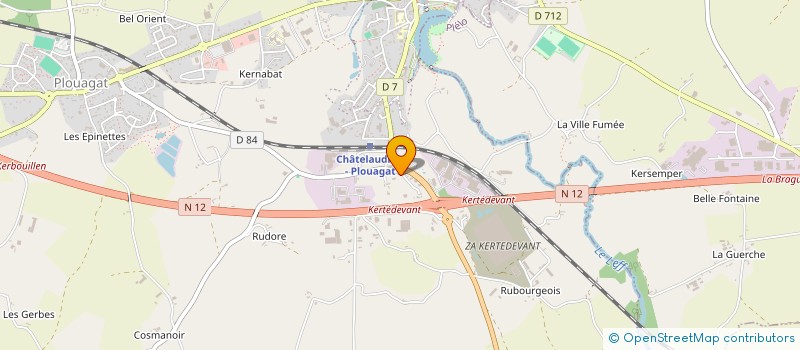 localisation de l'entreprise SCI LA DETENTE  CHATELAUDREN-PLOUAGAT