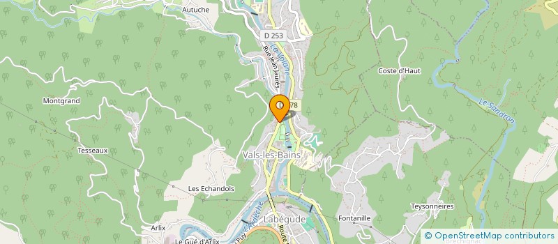 localisation de l'entreprise SCI LA DETORBE  VALS-LES-BAINS