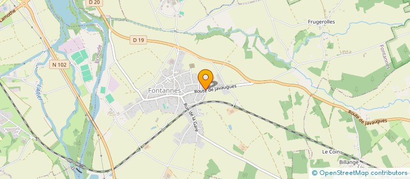 localisation de l'entreprise SCI LA DIRANDE  FONTANNES