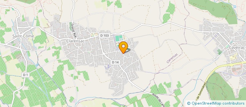 localisation de l'entreprise SCI LA DOLINE  CLARENSAC