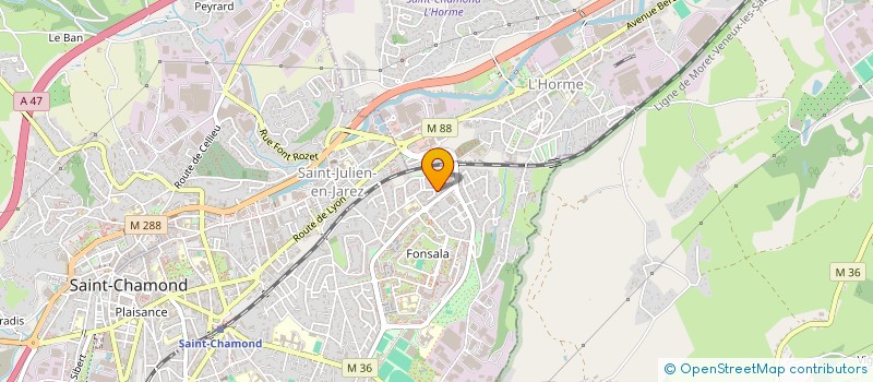 localisation de l'entreprise SCI LA DOMUS DE JACLE  SAINT-CHAMOND