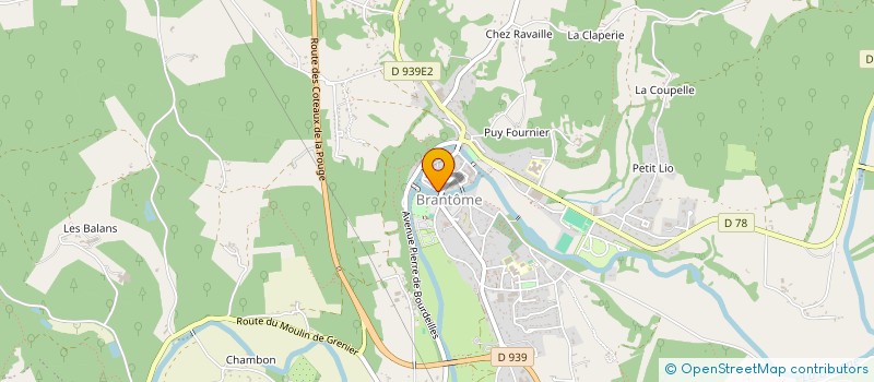 localisation de l'entreprise SCI LA DRONNE à BRANTOME EN PERIGORD