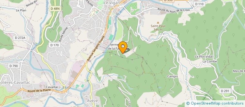 localisation de l'entreprise SCI LA FABREGUE  AVEZE