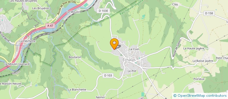 localisation de l'entreprise SCI LA FAMILIALE DELABRE  ECHALAS