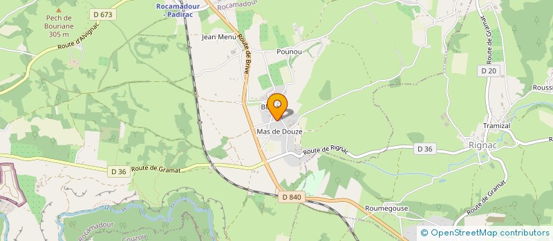 localisation de l'entreprise SCI LA FEERIE DE ROCAMADOUR  ROCAMADOUR