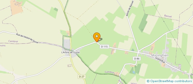 localisation de l'entreprise SCI LA FERME AU SAPIN à MAZINGHIEN