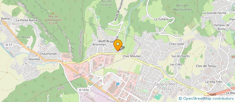 localisation de l'entreprise SCI LA FEUILLE DE CHENE  LA BALME DE SILLINGY