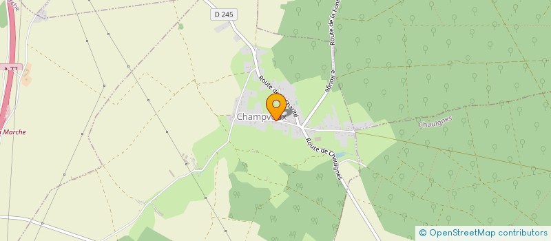 localisation de l'entreprise SCI LA FEUTRIERE à CHAMPVOUX