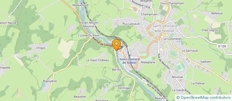 localisation de l'entreprise SCI LA FILATURE à SAINT-LEONARD-DE-NOBLAT