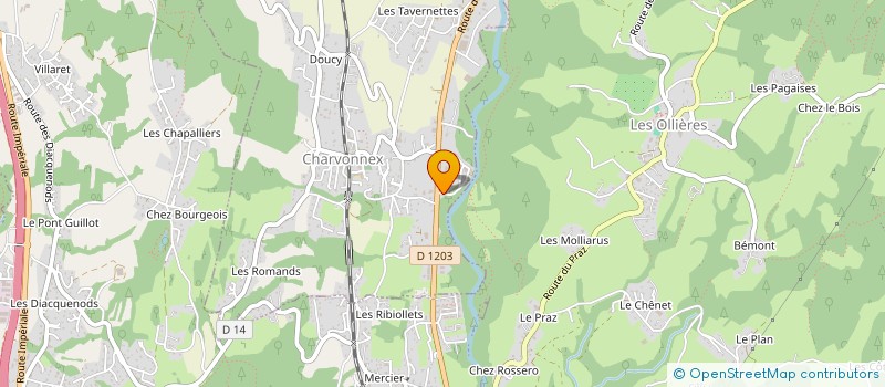 localisation de l'entreprise SCI LA FILIERE  CHARVONNEX