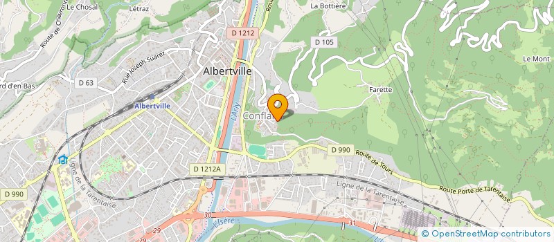 localisation de l'entreprise SCI LA FLEGERE  ALBERTVILLE