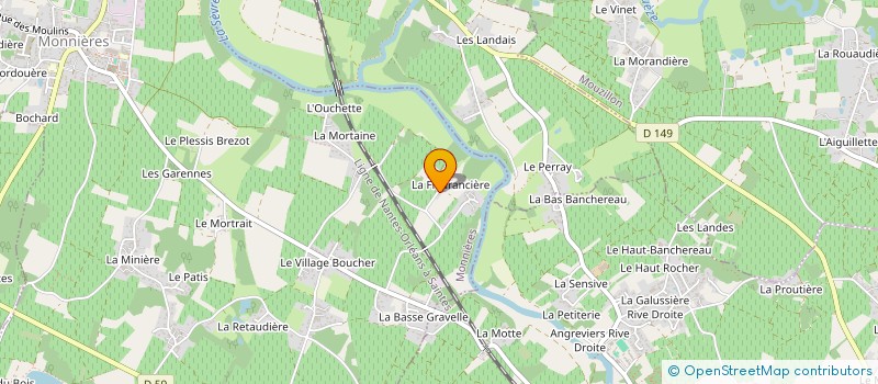 localisation de l'entreprise SCI LA FLEURANCIERE  MONNIERES