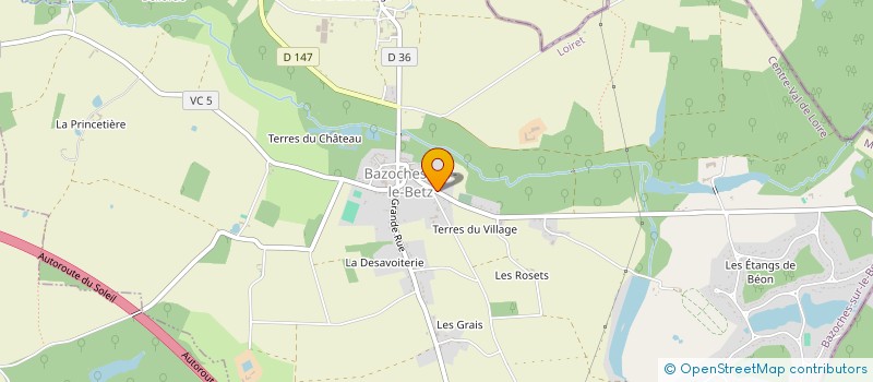 localisation de l'entreprise SCI LA FLEURIERE à BAZOCHES-SUR-LE-BETZ
