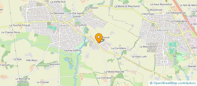 localisation de l'entreprise SCI LA FLUME  GEVEZE