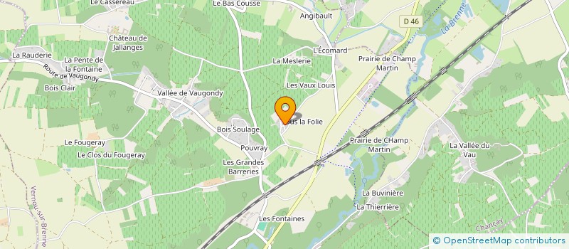 localisation de l'entreprise SCI LA FOLIE à VERNOU-SUR-BRENNE