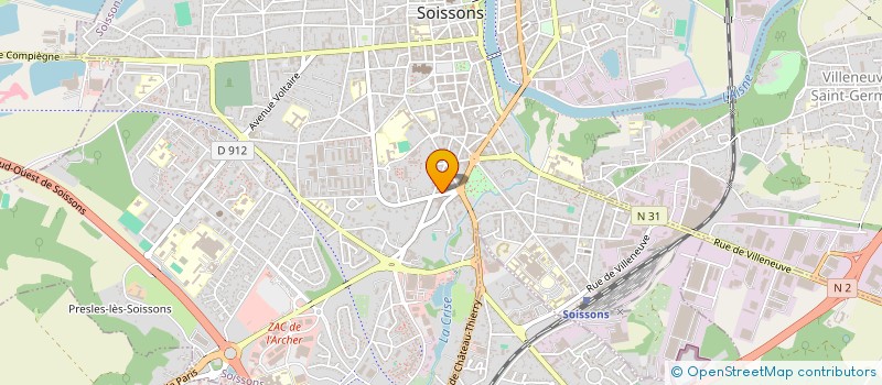 localisation de l'entreprise SCI LA FOLIE à SOISSONS