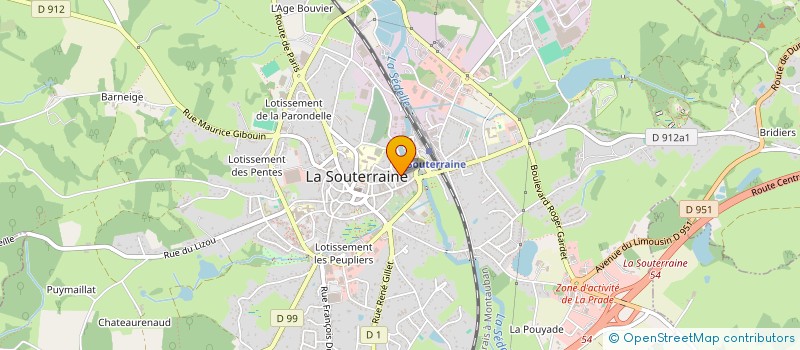 localisation de l'entreprise SCI LA FONT FROIDE  LA SOUTERRAINE