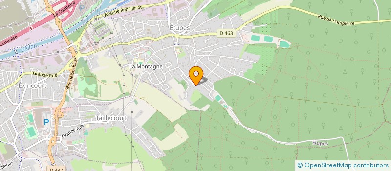 localisation de l'entreprise SCI LA FONTAINE  ETUPES