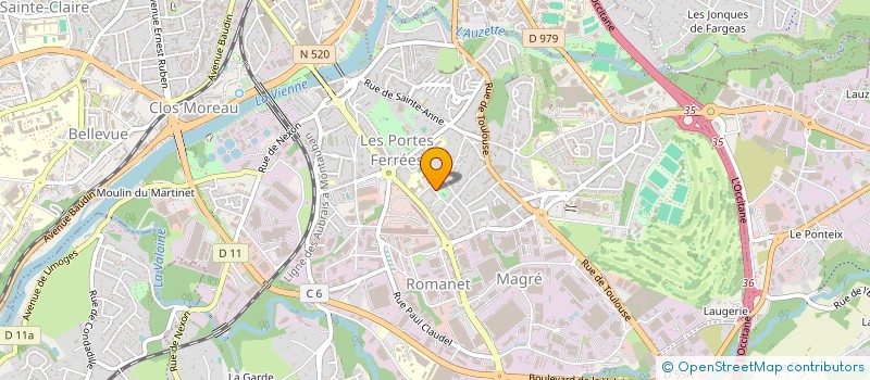 localisation de l'entreprise SCI LA FONTAINE à LIMOGES