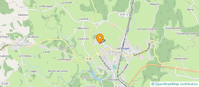 localisation de l'entreprise SCI LA FONTAINE à LE ROUGET-PERS