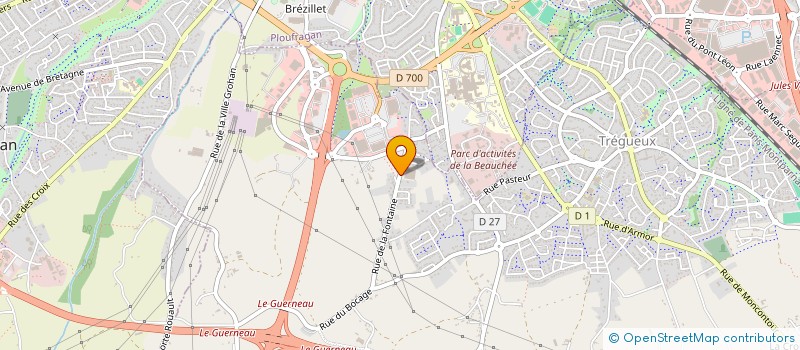 localisation de l'entreprise SCI LA FONTAINE  TREGUEUX