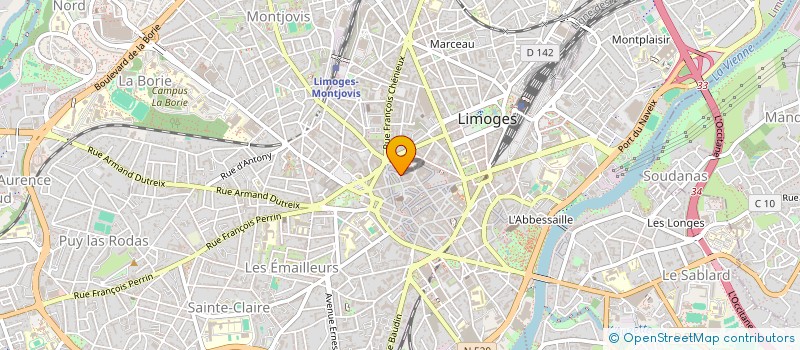 localisation de l'entreprise SCI LA FONTAINE à LIMOGES