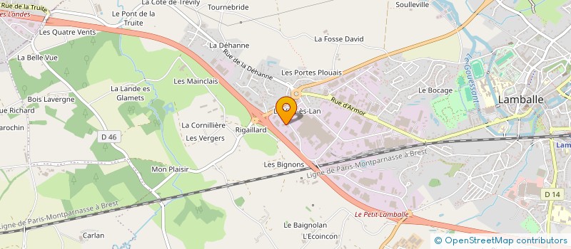 localisation de l'entreprise SCI LA FONTAINE  LAMBALLE-ARMOR