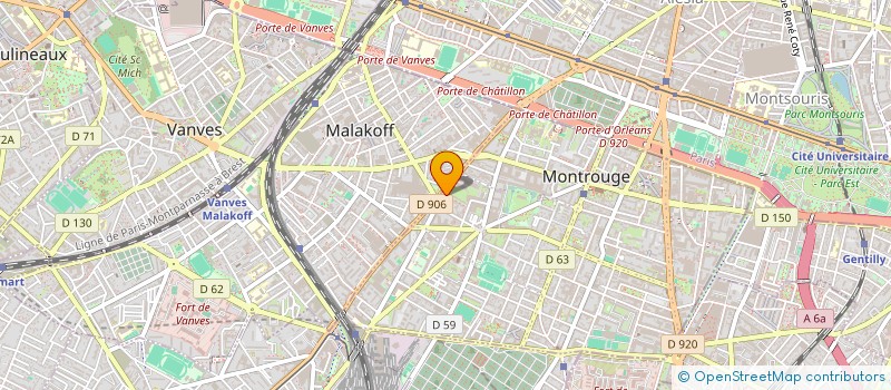 localisation de l'entreprise SCI LA FONTAINE  MONTROUGE