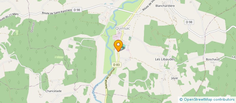 localisation de l'entreprise SCI LA FONTAINE  QUINSAC
