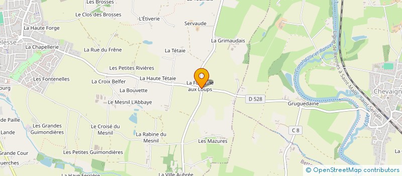 localisation de l'entreprise SCI LA FONTAINE AUX LOUPS  MELESSE