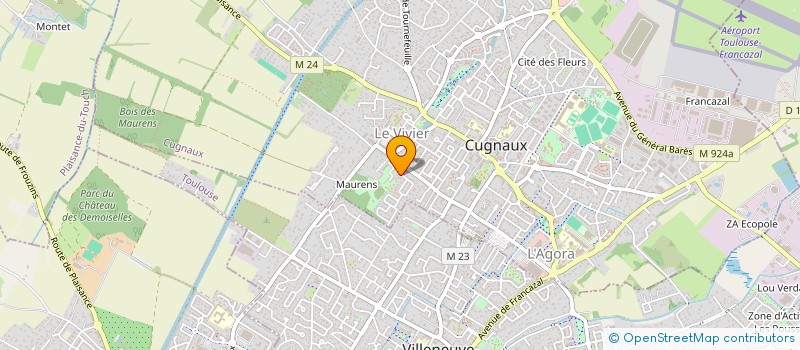 localisation de l'entreprise SCI LA FONTAINE AUX PRIMEVERES  CUGNAUX