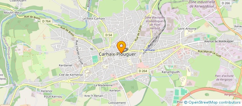 localisation de l'entreprise SCI LA FONTAINE BLANCHE à CARHAIX-PLOUGUER