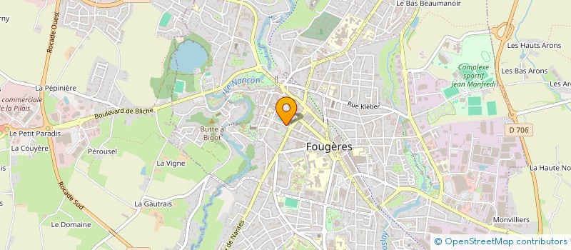 localisation de l'entreprise SCI LA FONTAINE DE L'ABBAYE  FOUGERES