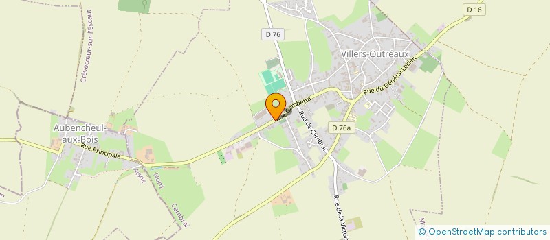 localisation de l'entreprise SCI LA FONTANIE  VILLERS-OUTREAUX