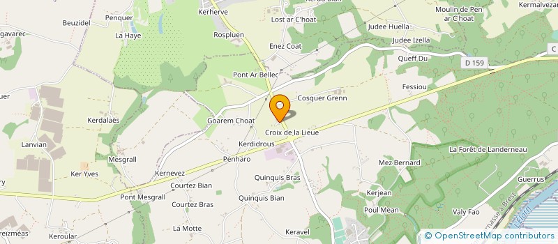 localisation de l'entreprise SCI LA FOREST  LA FOREST-LANDERNEAU