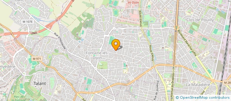 localisation de l'entreprise SCI LA FORESTIERE  FONTAINE-LES-DIJON