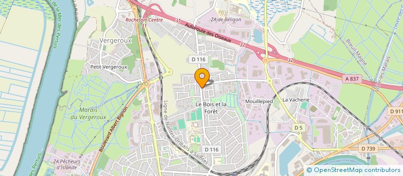 localisation de l'entreprise SCI LA FORET  ROCHEFORT