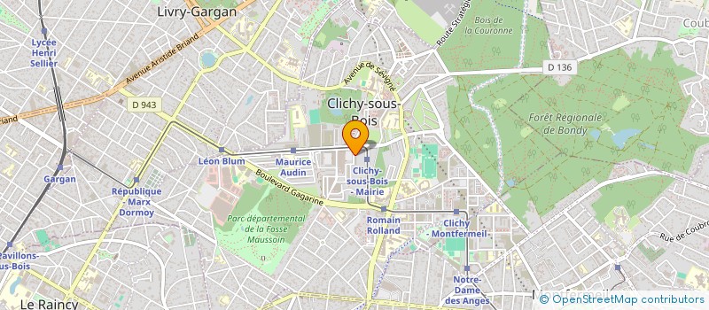 localisation de l'entreprise SCI LA FORET à CLICHY-SOUS-BOIS