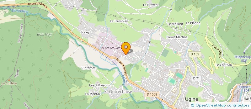 localisation de l'entreprise SCI LA FORET  UGINE