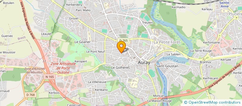 localisation de l'entreprise SCI LA FORET DU MOUSTOIR à AURAY