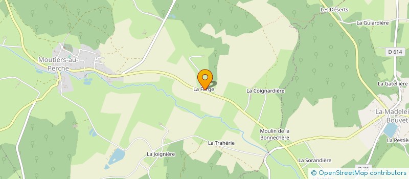 localisation de l'entreprise SCI LA FORGE à MOUTIERS-AU-PERCHE