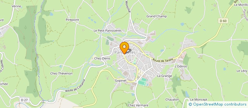 localisation de l'entreprise SCI LA FORGE  PANISSIERES