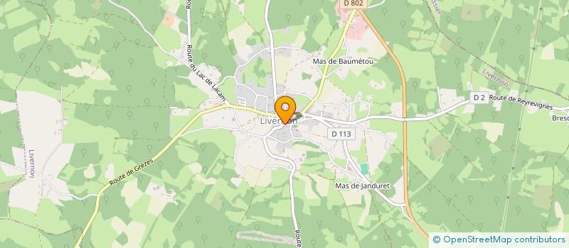 localisation de l'entreprise SCI LA FORGE  LIVERNON