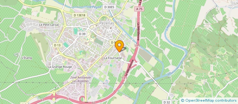 localisation de l'entreprise SCI LA FOURNAISE  PEZENAS