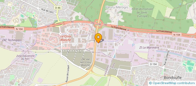 localisation de l'entreprise SCI LA FRANCILIENNE à FLEURY-MEROGIS