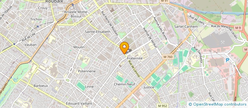 localisation de l'entreprise SCI LA FRATERNITE  ROUBAIX