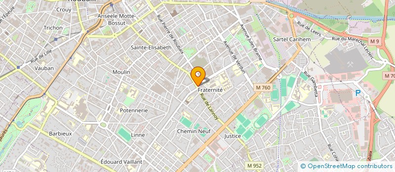 localisation de l'entreprise SCI LA FRATERNITE  ROUBAIX